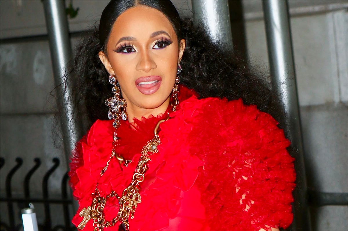 Cardi B NYFW Harper's Bazaar Icons Party 2018 Red Dress Fight