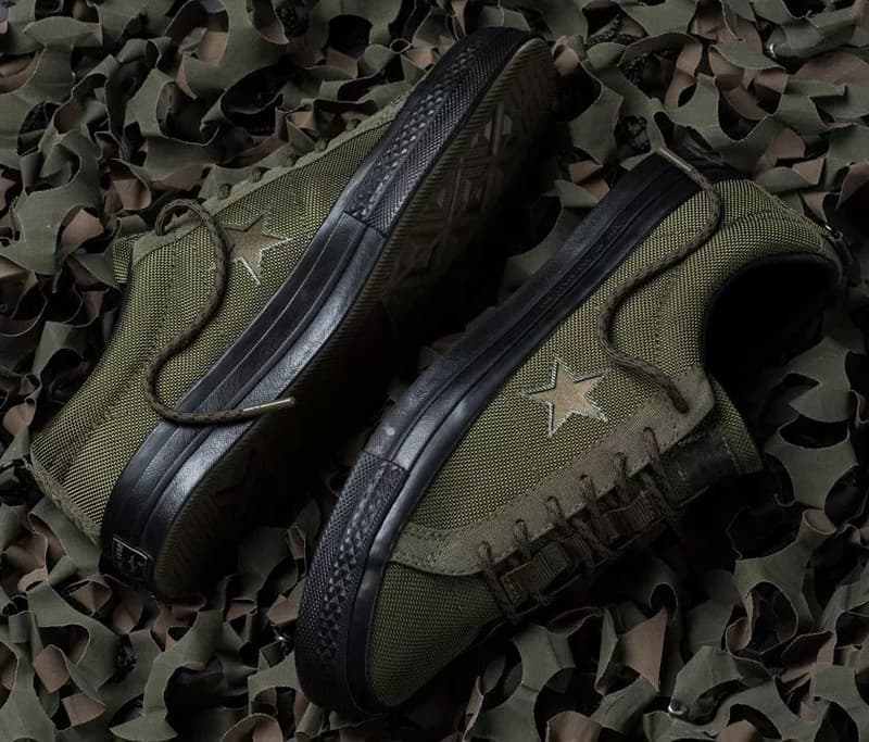 carhartt wip converse one star ox collab collection military green white black