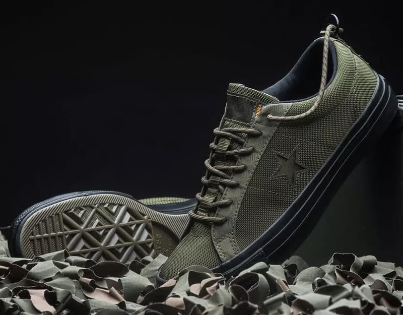 carhartt wip converse one star ox collab collection military green white black