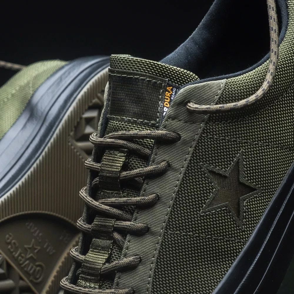 carhartt wip converse one star ox collab collection military green white black