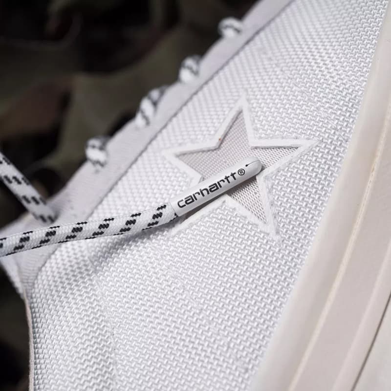 carhartt wip converse one star ox collab collection military green white black