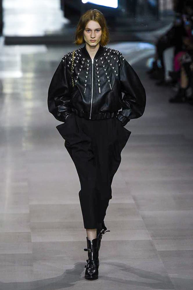 Celine Hedi Slimane Spring Summer 2019 Paris Fashion Week Show Collection Jacket Trousers Black