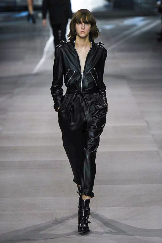 celine leather jumpsuit