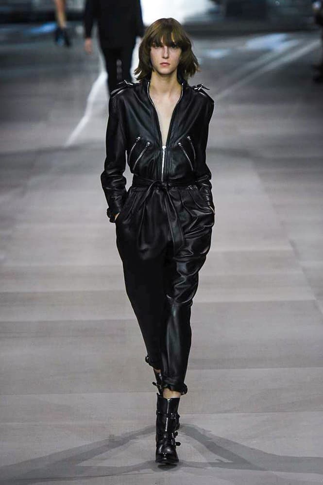 Celine Hedi Slimane Spring Summer 2019 Paris Fashion Week Show Collection Jumpsuit Black