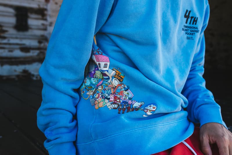 Doraemon x BAIT Capsule Collection Lookbook Long Sleeve Shirt Blue