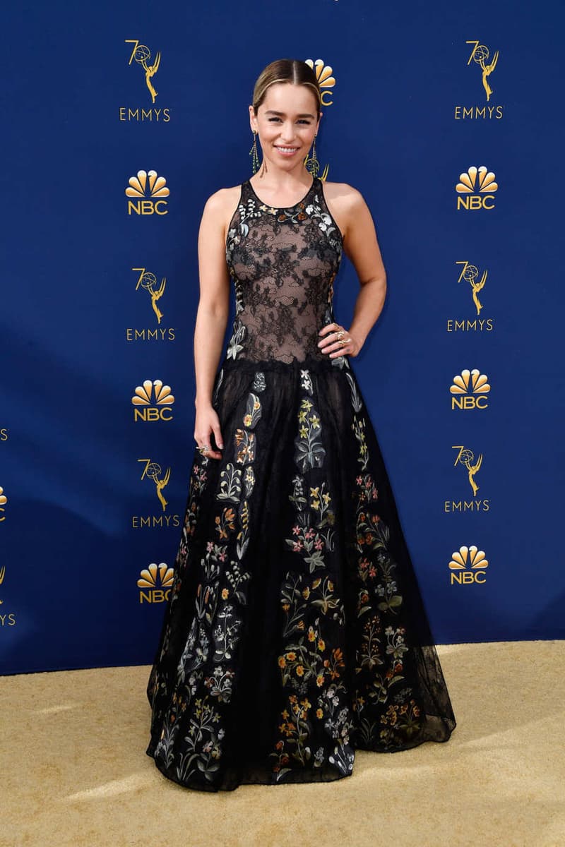 Emilia Clarke Emmys Emmy Awards 2018 Red Carpet