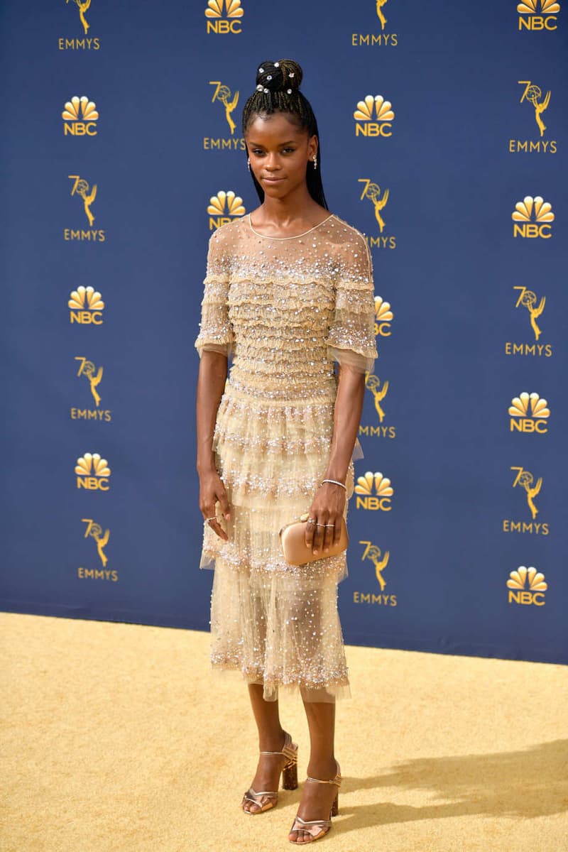 Emmys Emmy Awards 2018 Red Carpet Letitia Wright