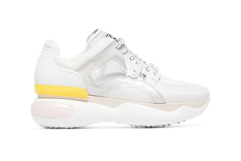 Fendi Fancy Chunky Runner Sneakers White Leather