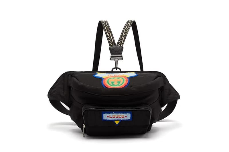 Gucci Two-Strap Retro Logo Fanny Pack Bag Bum Bag Rainbow Strap Belt Bag Pouch Alessanro Michele