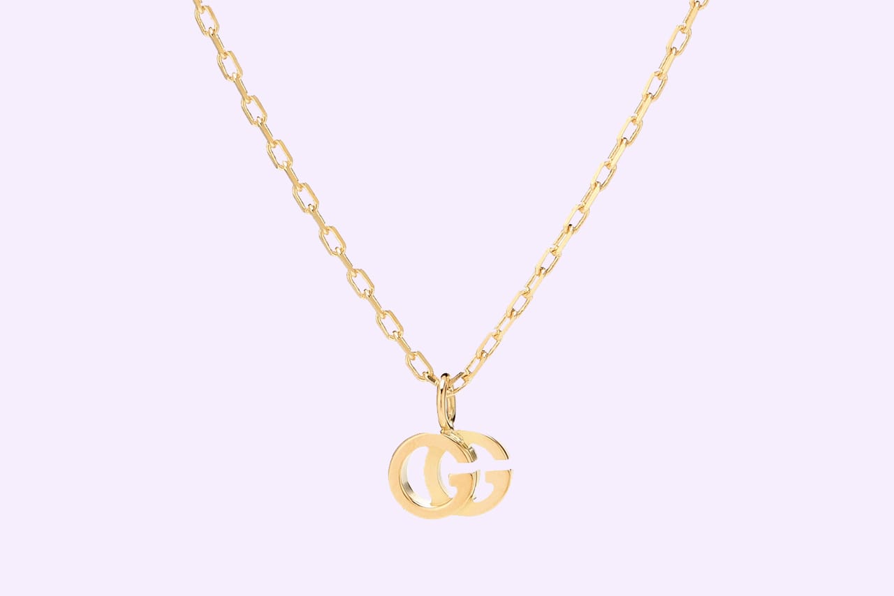 gold necklace gucci