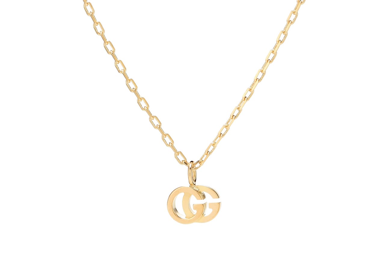 Gucci Double G Logo Gold Necklace 