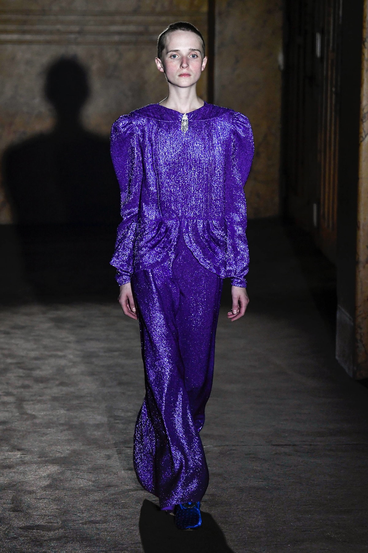 Gucci Alessandro Michelle Spring Summer 2019 Paris Fashion Week Show Collection Dress Purple