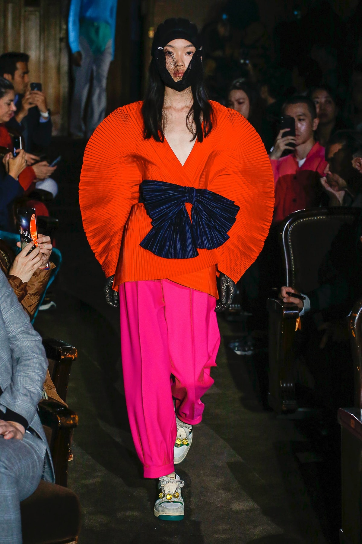 Gucci Alessandro Michelle Spring Summer 2019 Paris Fashion Week Show Collection Top Orange Pants Pink