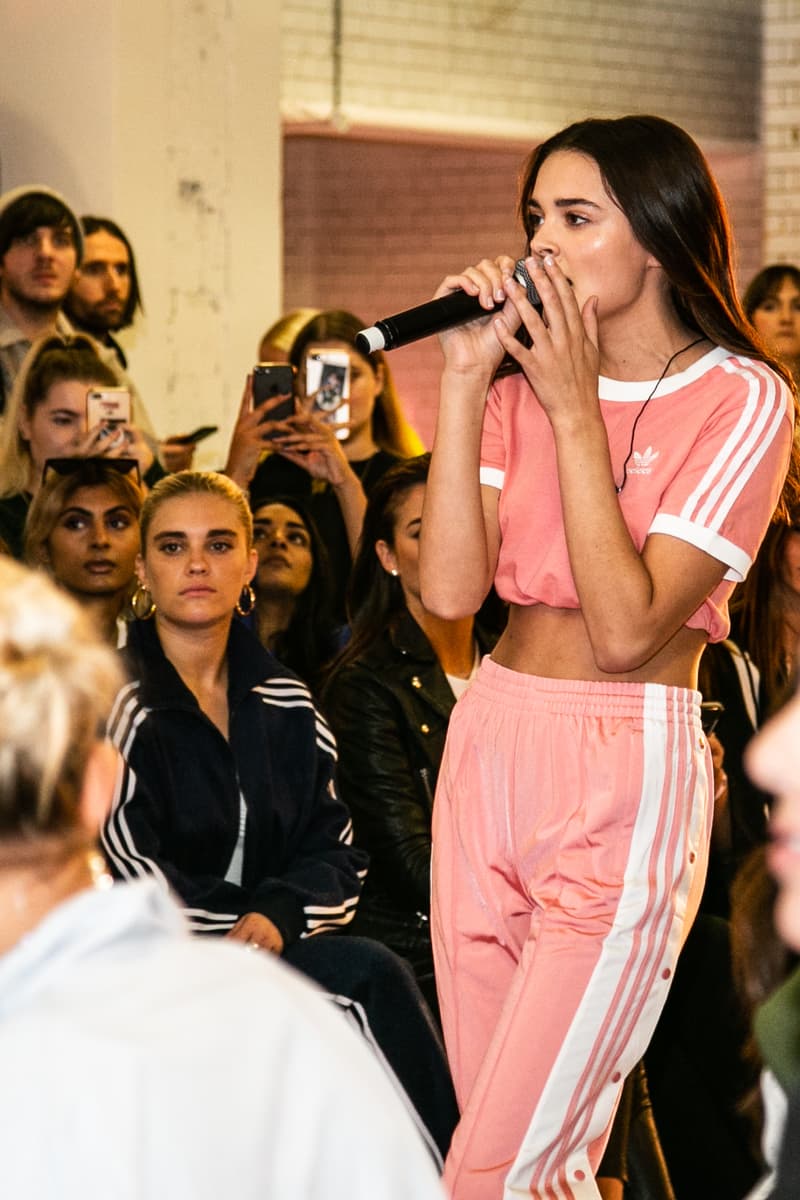 Hailey Baldwin adidas Originals Falcon JD Sports Interview Backstage