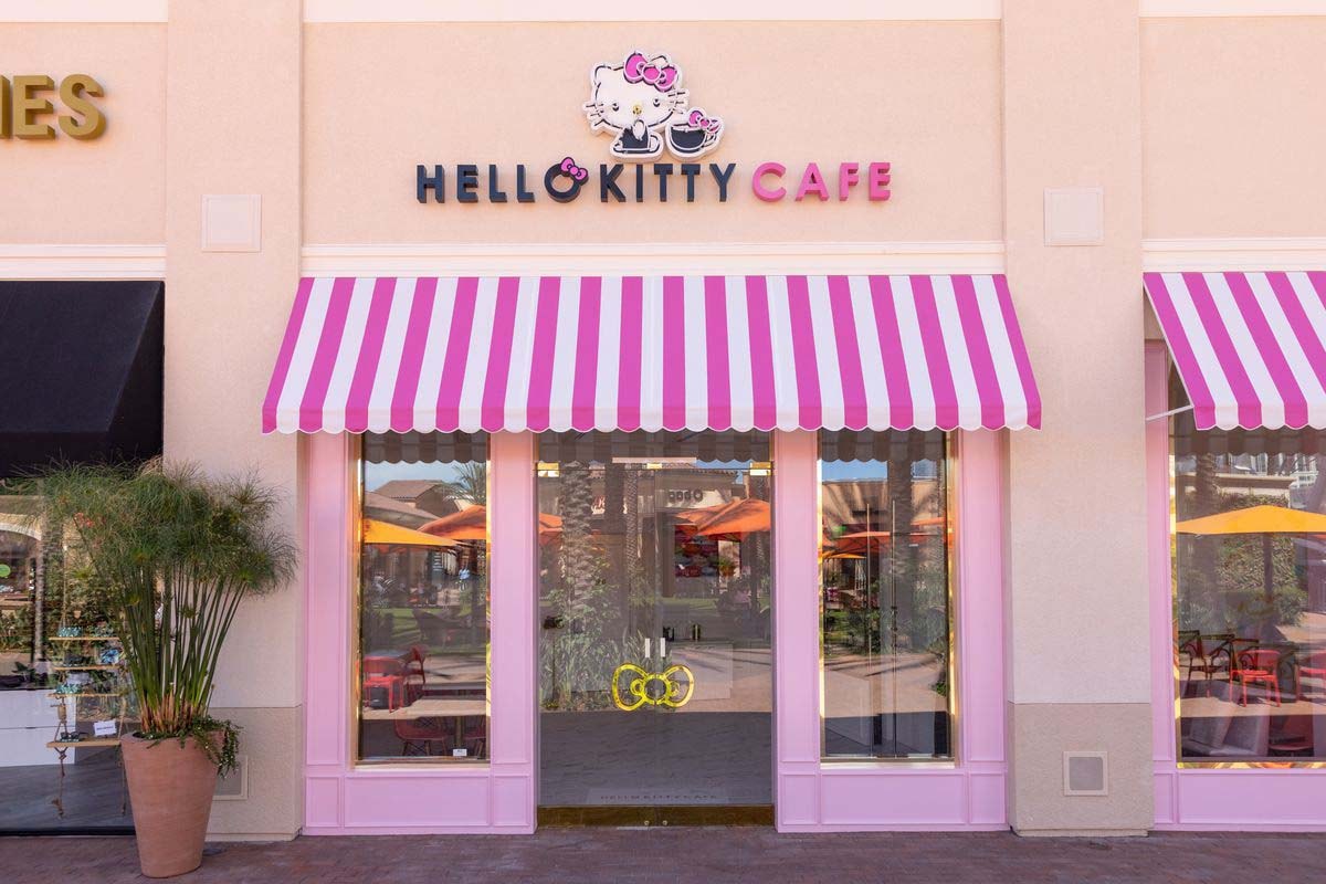 Hello Kitty Grand Cafe Interior Menu Irvine California