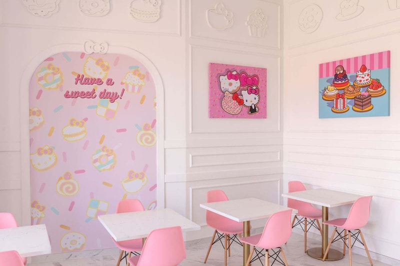 Hello Kitty Grand Cafe Interior Menu Irvine California