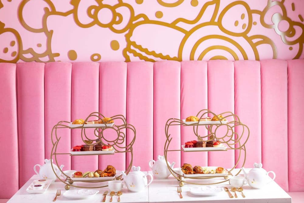 Hello Kitty Grand Cafe Interior Menu Irvine California
