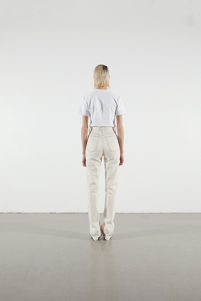 Helmut Lang Jeans Under Construction Capsule Lookbook T-shirt White Denim Cream