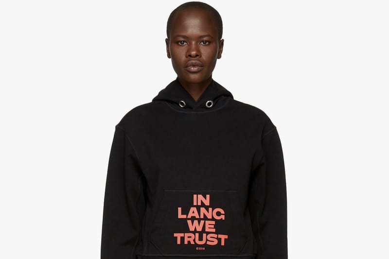 helmut lang hoodie in lang we trust
