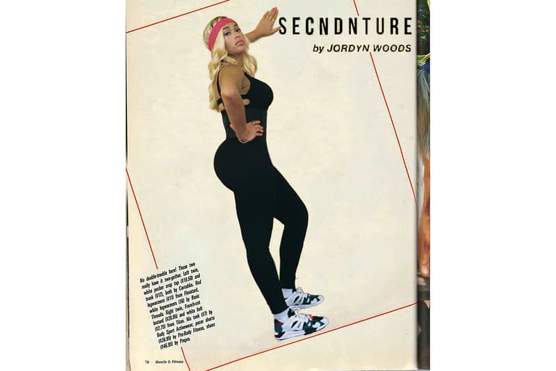 Jordyn Woods Secndnture Activewear Collection Strappy Logo Bra Waist Training Legging Black