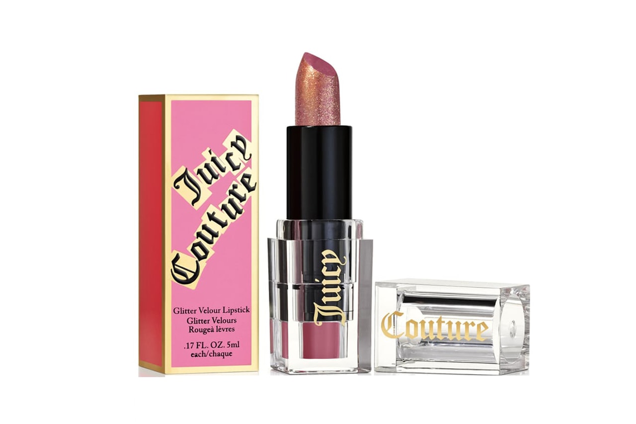 Juicy Couture Glitter Velour Lipstick Ripped and Zipped
