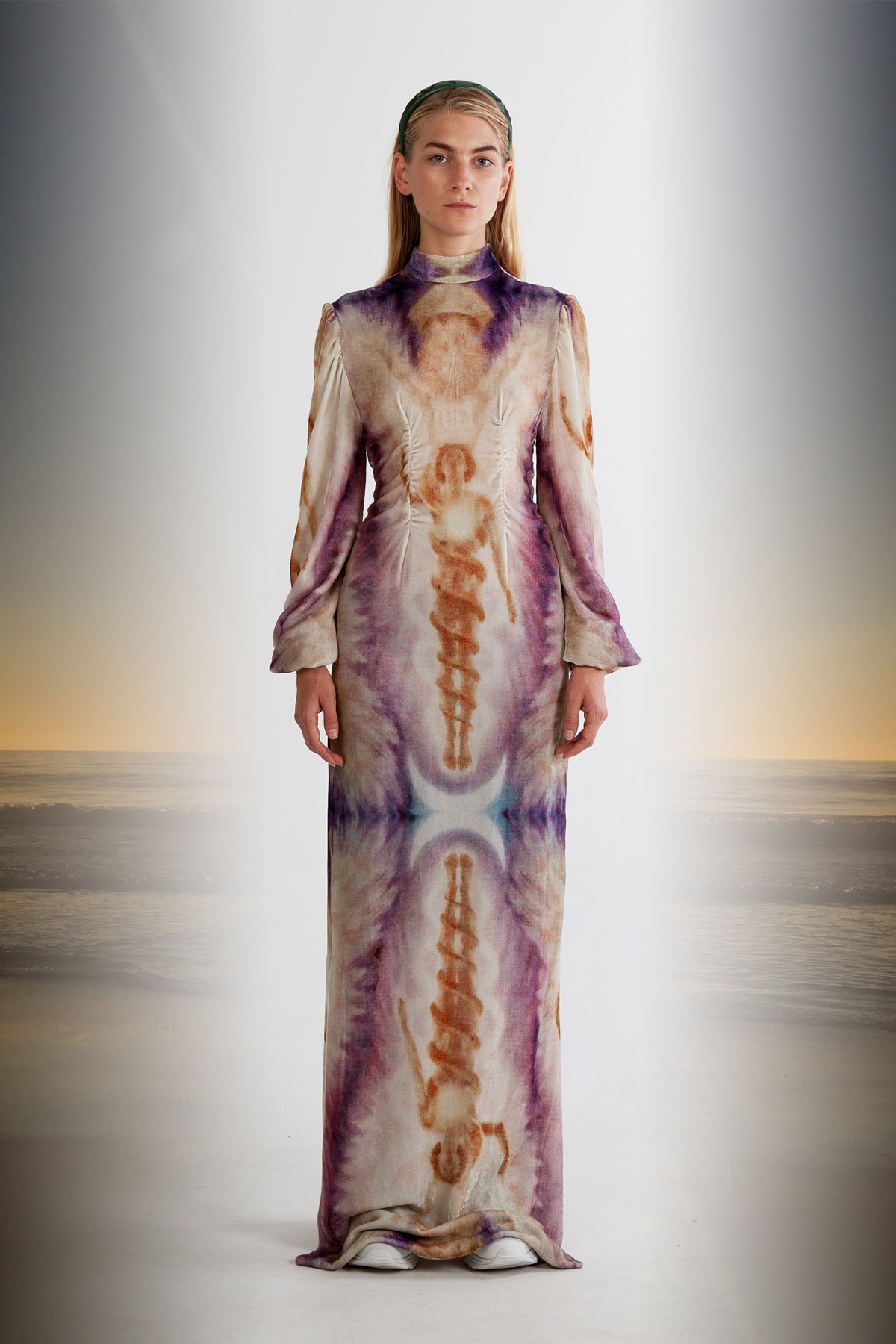 Julia Seeman Fall/Winter 2018 Collection Lookbook Sacred Dress Tan