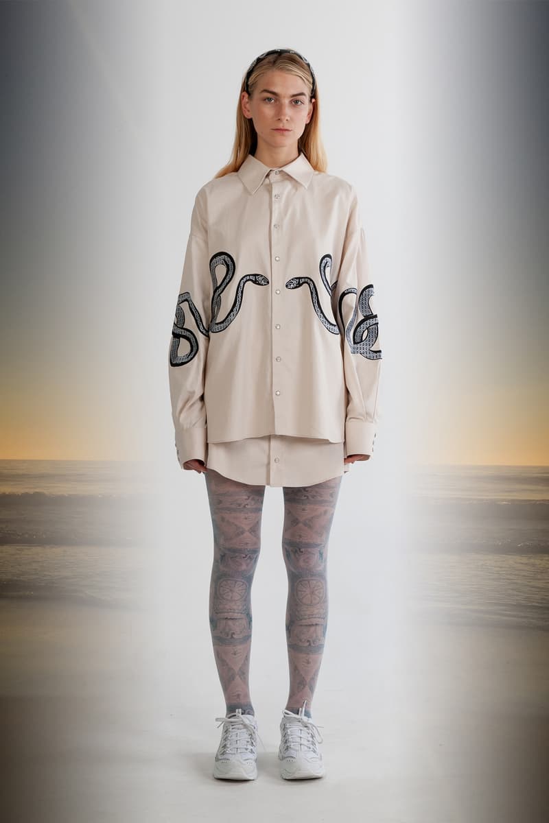 Julia Seeman Fall/Winter 2018 Collection Lookbook Collared Shirt Tan