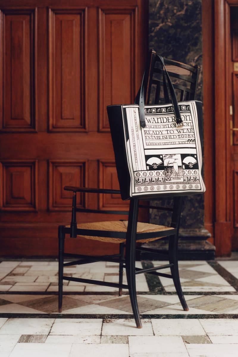 JW Anderson x Net-a-Porter Capsule Collection Leather Tote Black White