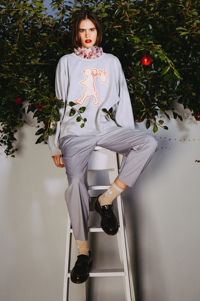 Karen Walker 2018 Spring Summer NYFW Lookbook Sweater Trousers Grey