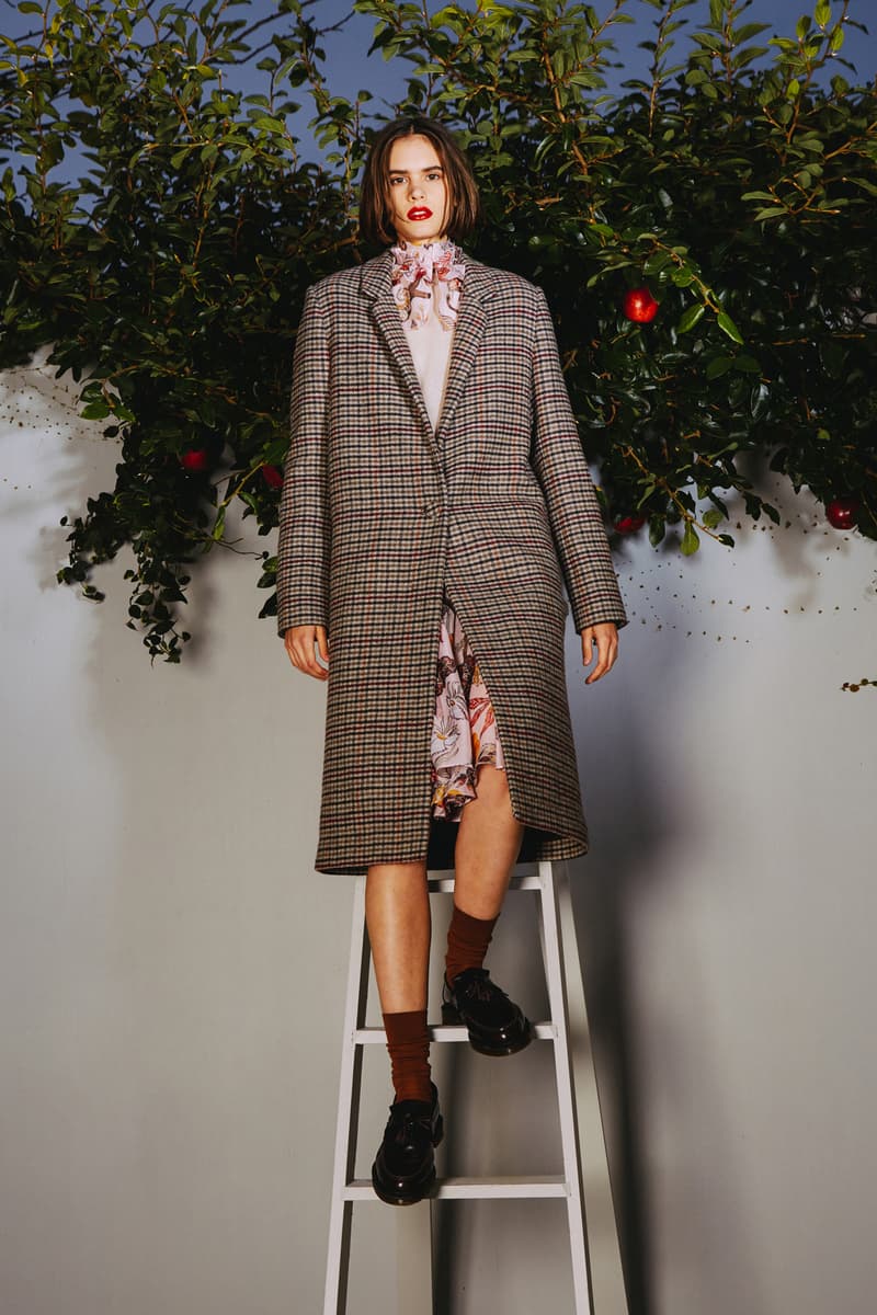 Karen Walker 2018 Spring Summer NYFW Lookbook Plaid Jacket Brown Black Shirt Pink