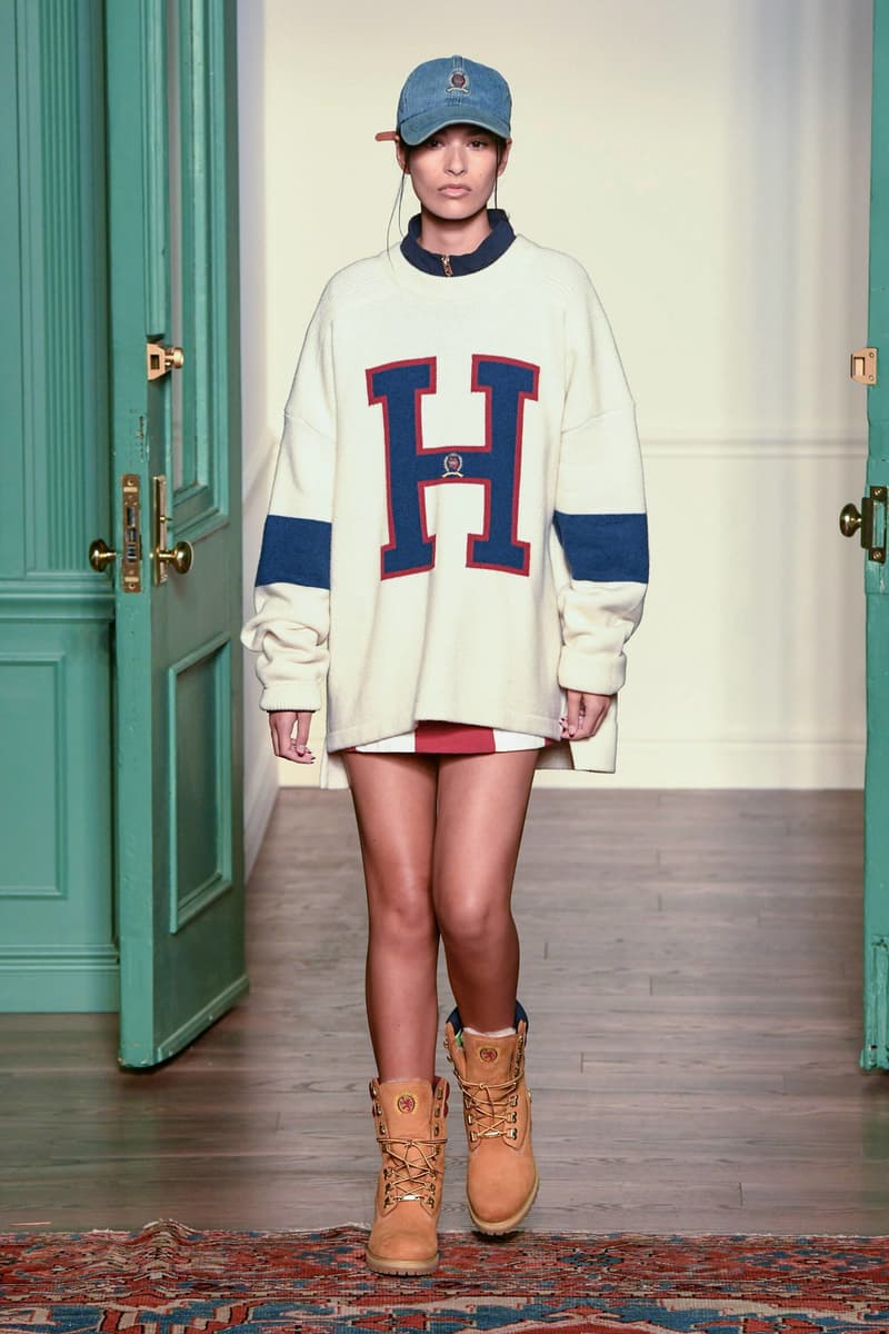 KITH 2018 Fall Winter NYFW New York Fashion Week Tommy Hilfiger Crewneck Sweater White Blue