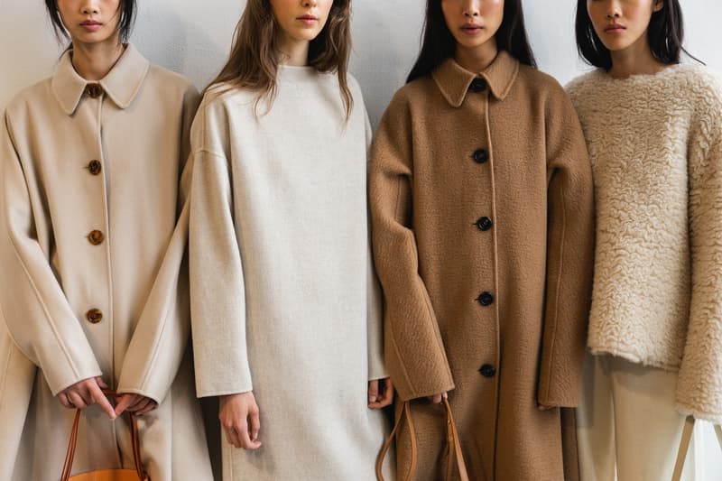 Mansur Gavriel Fall Winter 2018 New York Fashion Week Show Backstage Brown Beige Coats Bags