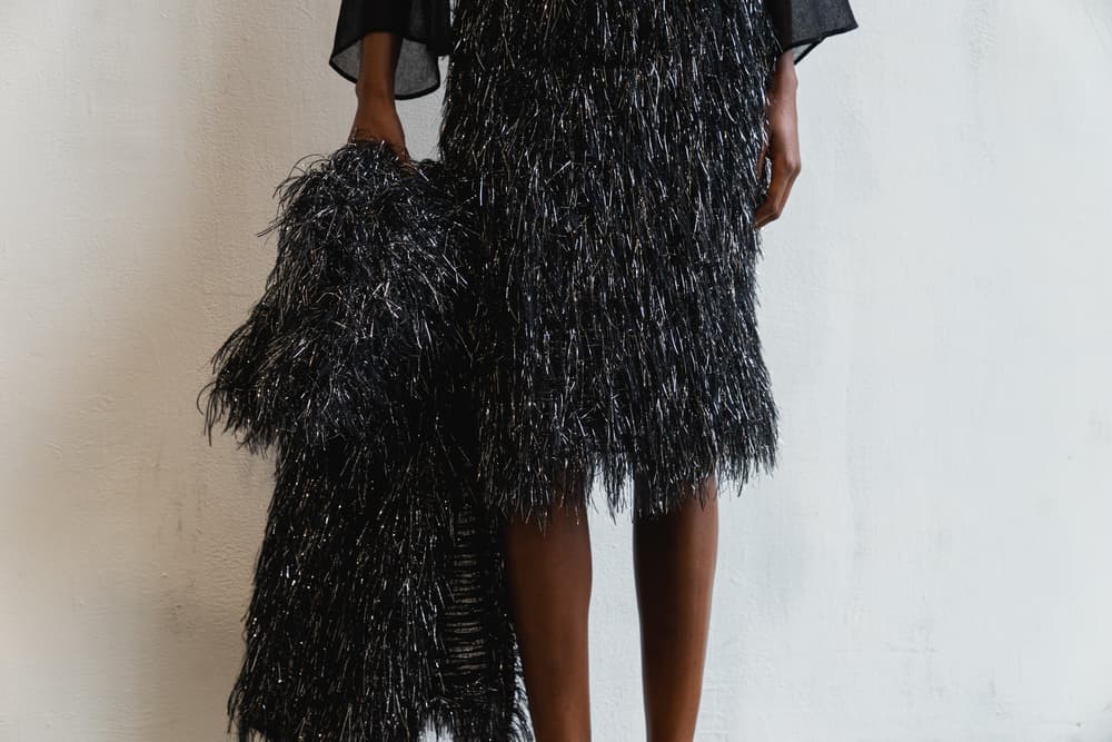 Mansur Gavriel Fall Winter 2018 New York Fashion Week Show Backstage Black Dress