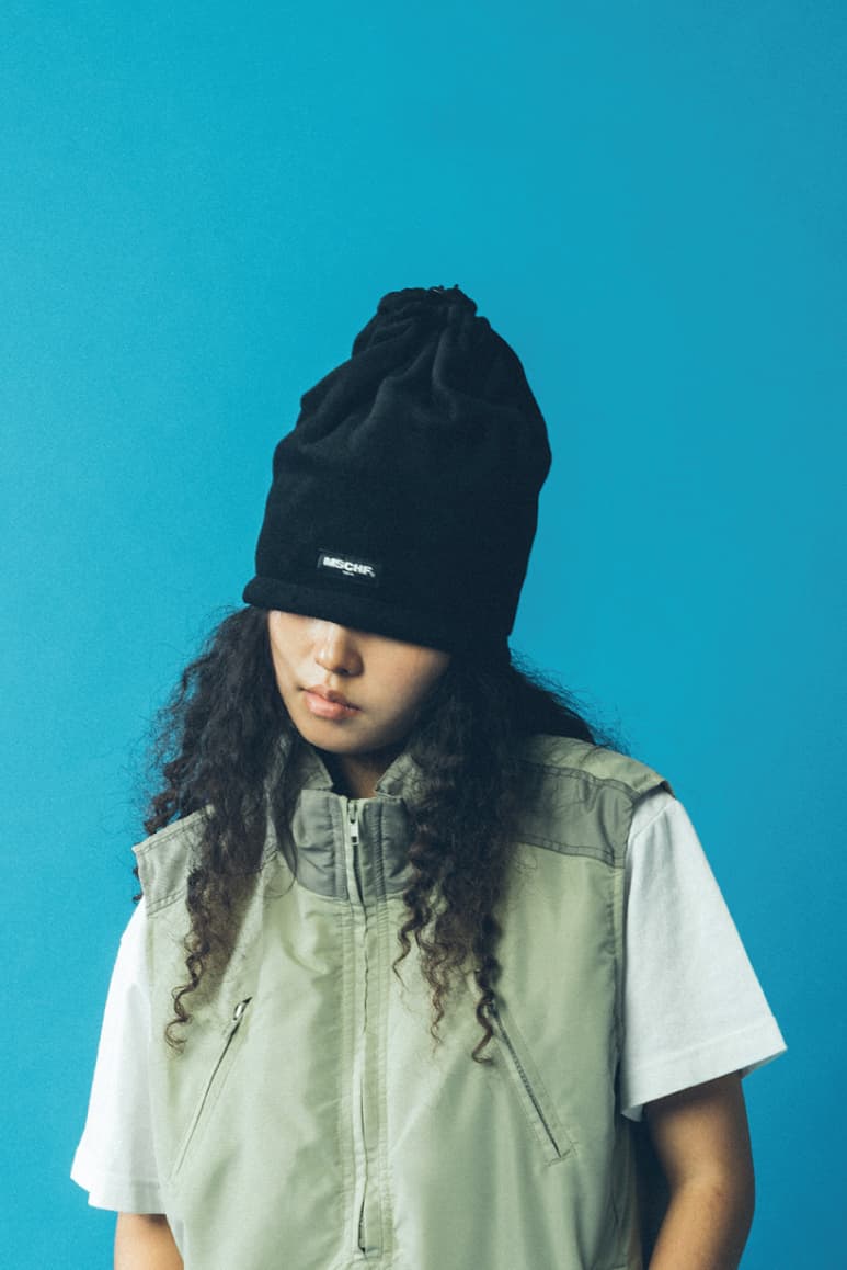 MISCHIEF Fall/Winter 2018 Collection Lookbook Hat Black Vest Green