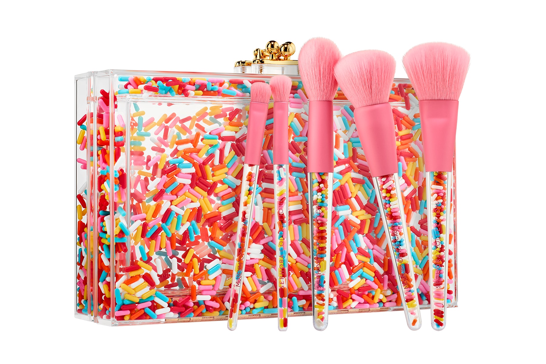 Museum of Ice Cream Sephora Makeup Collaboration Beauty Brushes Clutch Pink Sprinkle