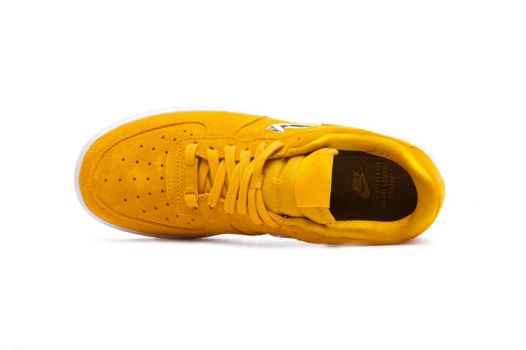 nike air force 1 jewel yellow ochre chrome suede clear outsole