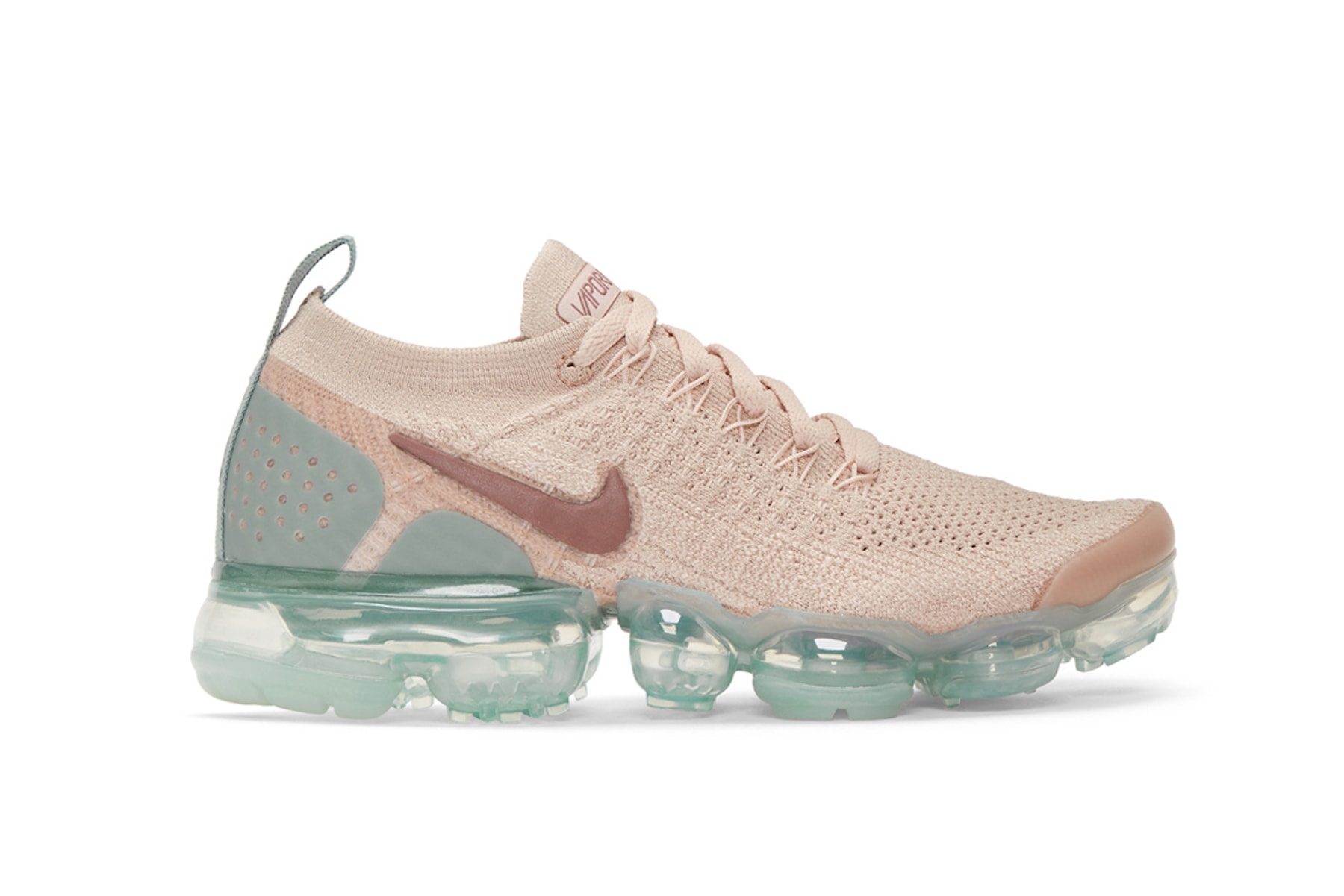 Nike Air VaporMax Flyknit 2.0 "Particle Beige" Pink Blue Ice Sneaker Sleek Trainer Crep Shoe