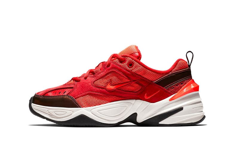 Nike M2K Tekno Arrives in "Red Suede" Chunky Dad Shoe Sneaker