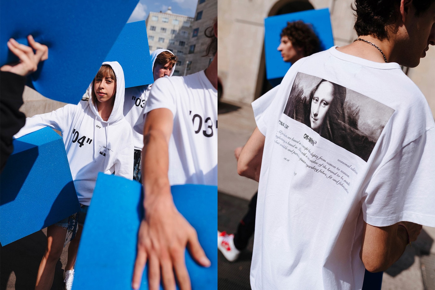 Off-White For All Collection Second Lookbook Number Hoodie Mona Lisa T-shirt White