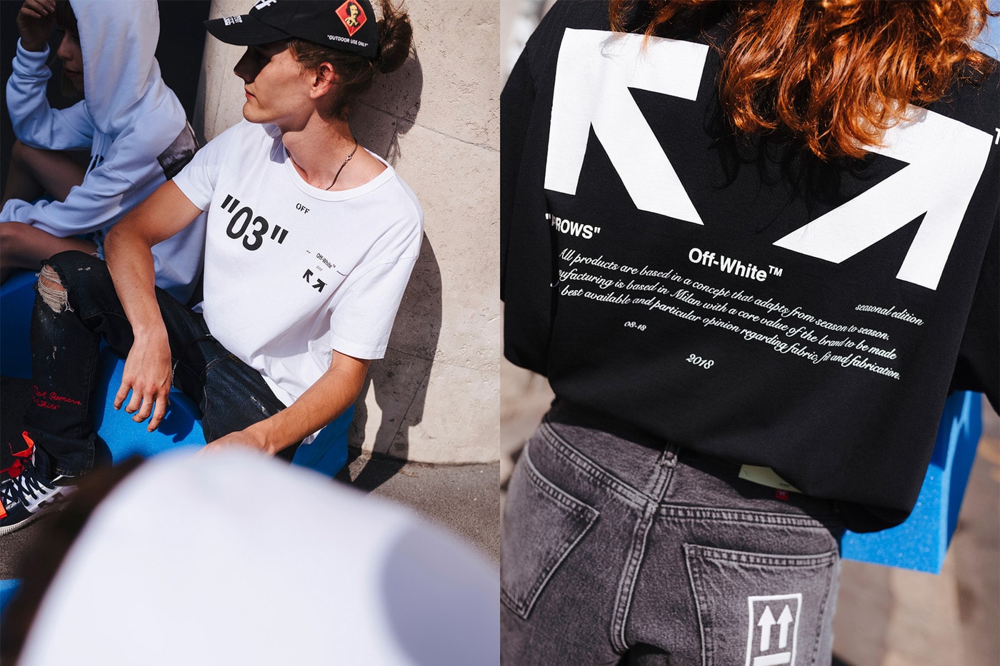 Off-White For All Collection Second Lookbook Number T-shirt White Arrow Tee Black