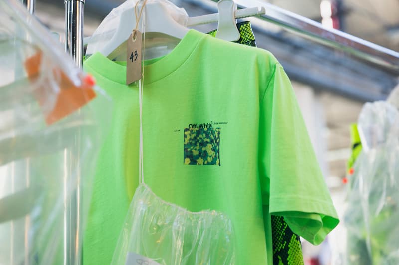 Off-White Virgil Abloh Spring Summer 2019 Paris Fashion Week Show Backstage T-shirt Green