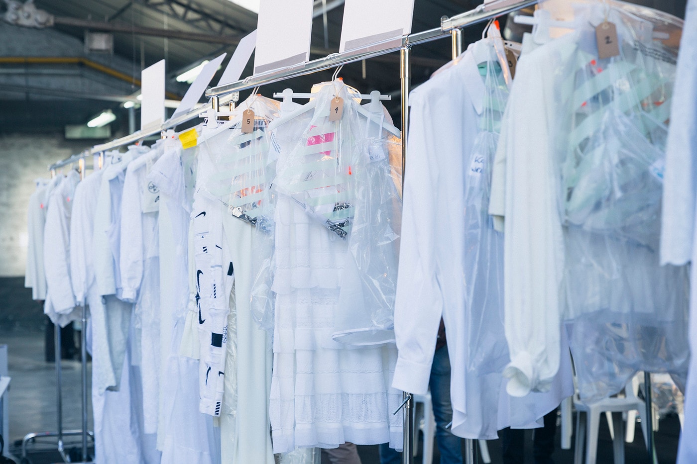 Off-White Virgil Abloh Spring Summer 2019 Paris Fashion Week Show Backstage Hoodies Jackets White