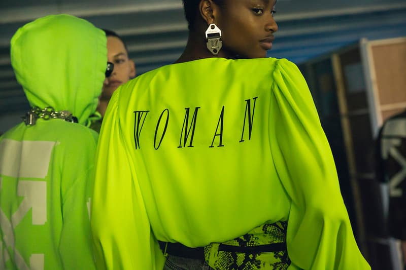 Off-White Virgil Abloh Spring Summer 2019 Paris Fashion Week Show Backstage Top Green