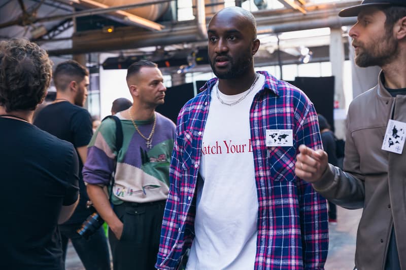 Off-White Virgil Abloh Spring Summer 2019 Paris Fashion Week Show Backstage Plaid Shirt Red Blue T-shirt White