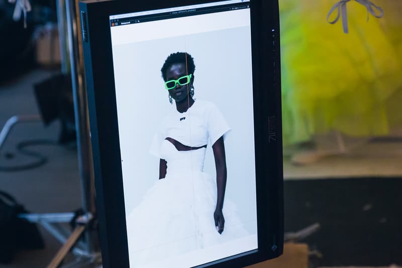 Off-White Virgil Abloh Spring Summer 2019 Paris Fashion Week Show Backstage Crop Top White Sunglasses Green