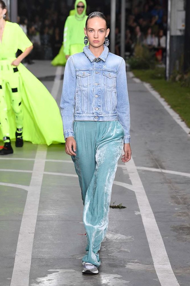 Off-White Virgil Abloh SS19 Runway Show Paris Fashion Week Track and Field Blue