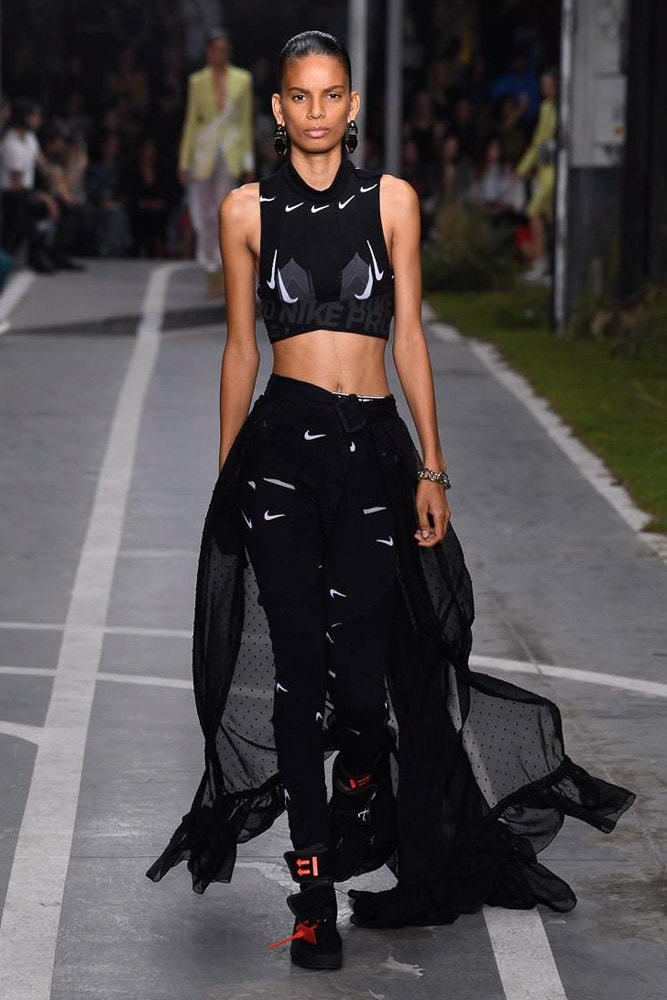 Off-White Virgil Abloh SS19 Runway Show Paris Fashion Week Track and Field Black Nike