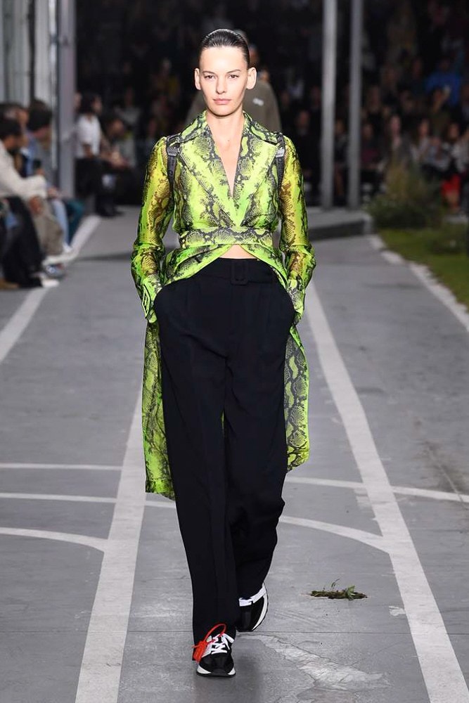 Off-White Virgil Abloh SS19 Runway Show Paris Fashion Week Track and Field Neon Yellow