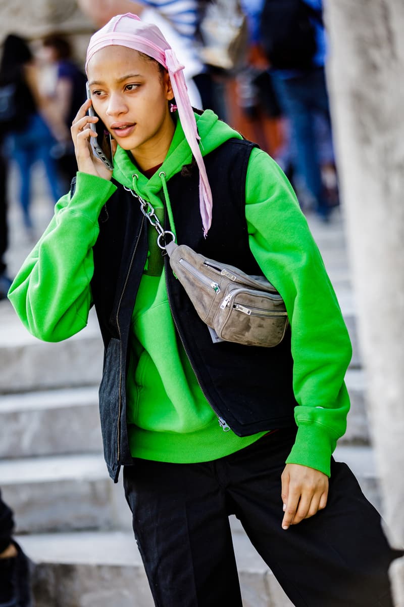 paris fashion week ss19 spring summer 2019 street style streetsnaps louis vuitton alexander wang chanel celine off white