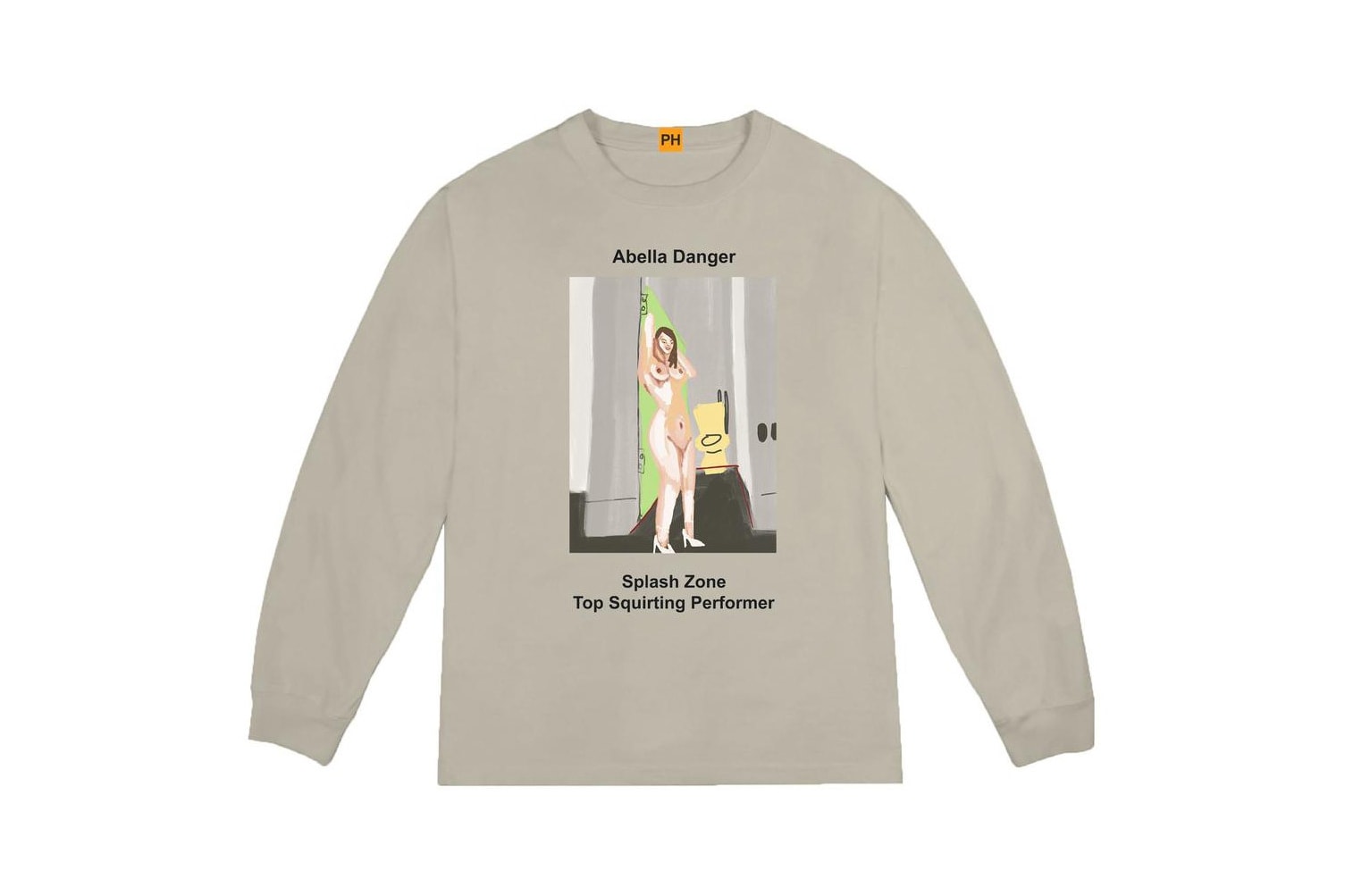 Pornhub YEEZY Kanye West Long Sleeve Shirt Abella Danger Collaboration Capsule Collection